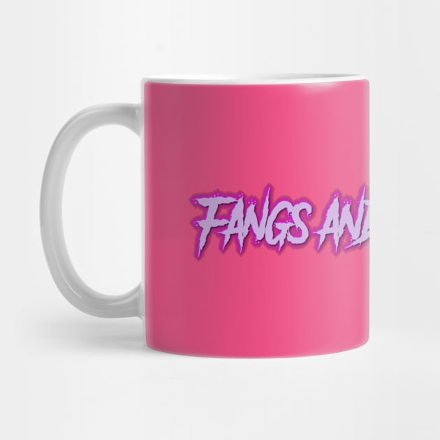 Fangs and Synthwave Long Violet Logo by Electrish
